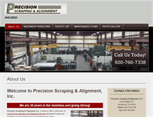 Tablet Screenshot of precisionscrapingandalignment.com